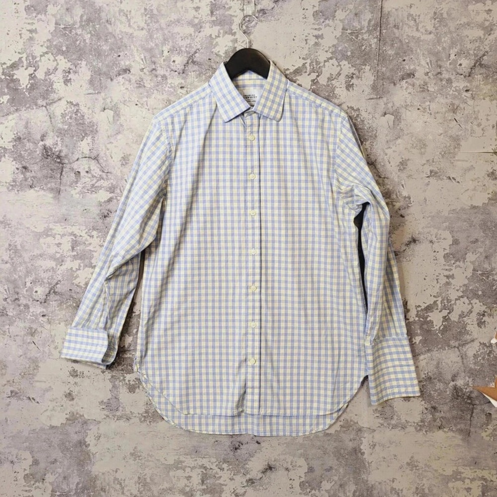 Classic Blue and White Checkered Men's Shirt